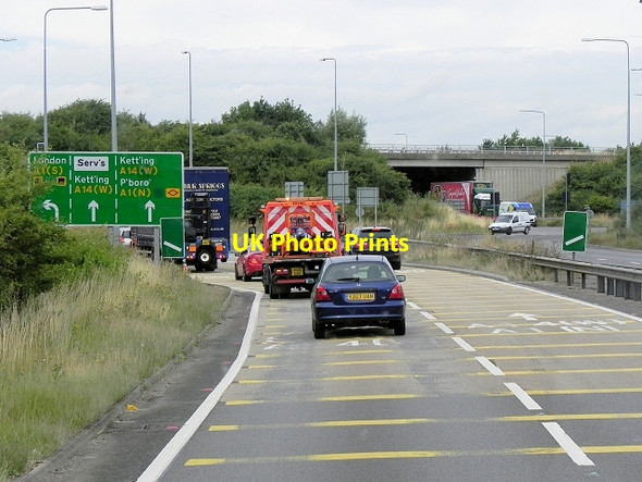 Photo 6"x4" Westbound A14, Brampton Hut Interchange Brampton\/TL2070 c2013