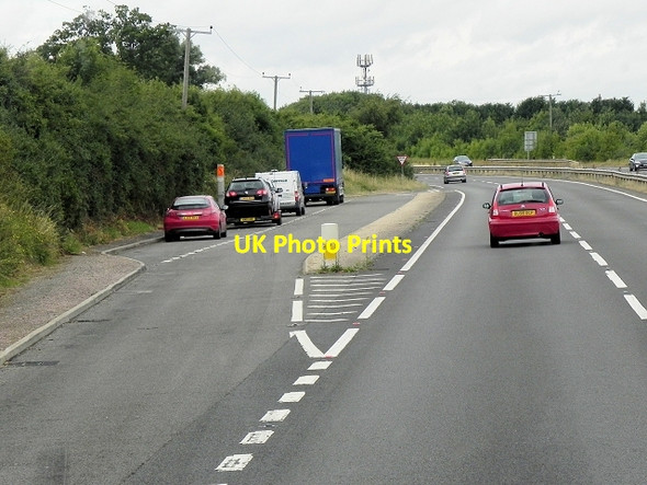 Photo 6"x4" Layby on Westbound A14 Keyston c2013