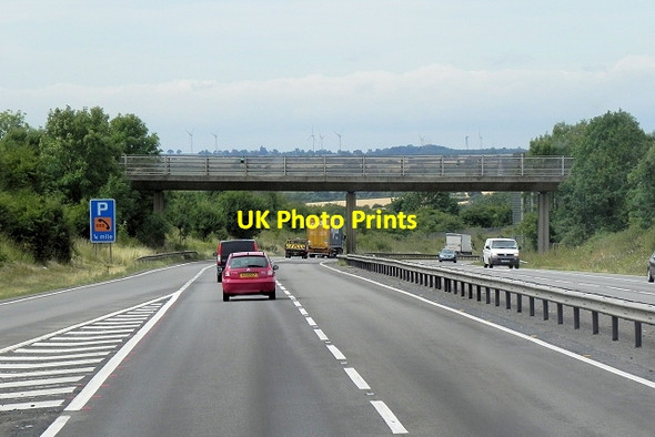 Photo 6"x4" Footbridge over Westbound A14 near Thrapston Thrapston c2013