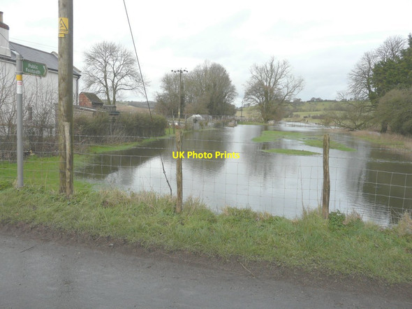 Photo 6"x4" More extensive flooding beside the Gate House North Elham c2014