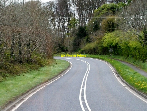 Photo 6"x4" Severe bend on the A24 on the north side of the Seaforde Demesne Seaforde c2012