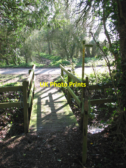 Photo 6"x4" Footbridge over ditch by St Margaret's church Ilketshall St Margaret c2014
