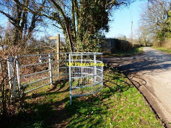 Photo 6"x4" Looking north on Lyeway Road at footpath junction Gilbert Street c2014