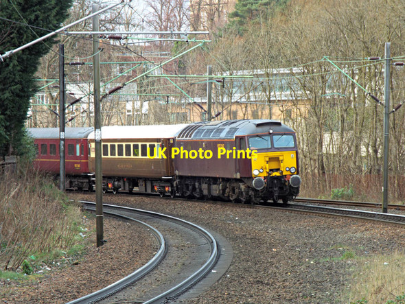 Photo 6"x4" The Winter West Highland Statesman approaching Hyndland railway station Dowanhill c2014