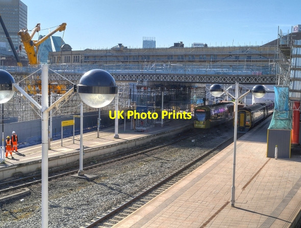 Photo 6"x4" Manchester Victoria, Refurbishment of Metrolink Stop Manchester c2014