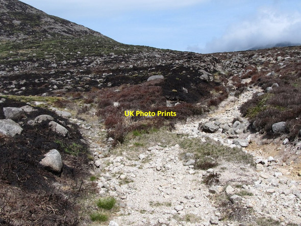 Photo 6"x4" Bifurcation of former quarrmen's paths below Rocky Mountain Annalong c2011