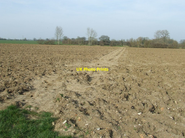Photo 6"x4" Across The Field Brundish\/TM2769 c2014