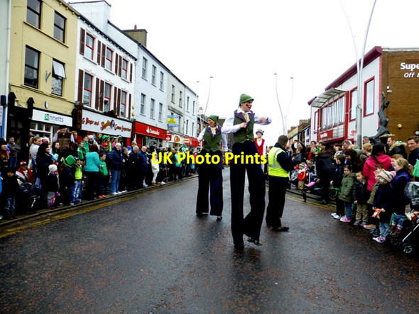 Photo 6"x4" Stilt walkers, St Patrick's Day, Omagh 2014 Omagh c2014