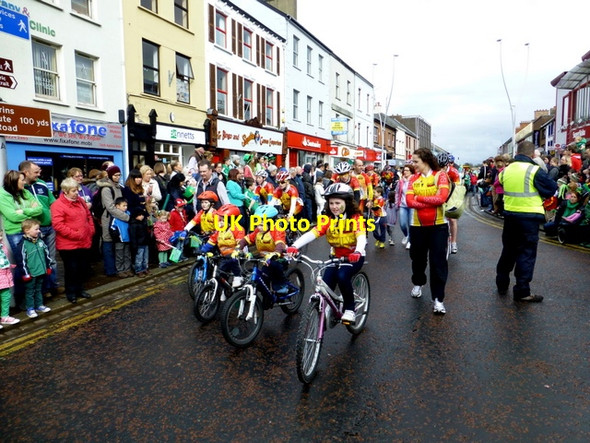 Photo 6"x4" Young cyclists, St Patrick's Day 2014 Parade, Omagh Omagh c2014