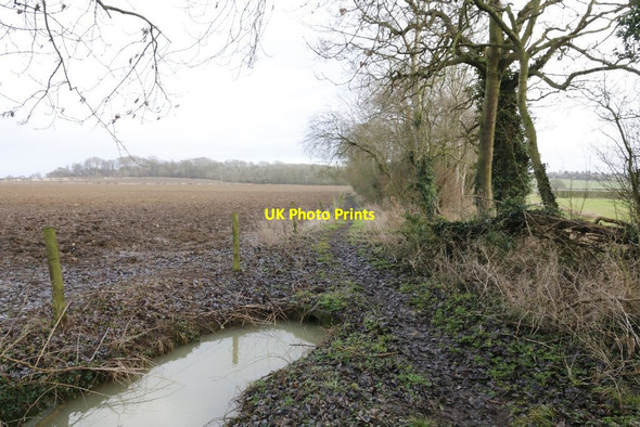 Photo 6"x4" Culvert under the Footpath Woodeaton c2014