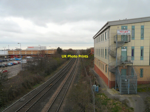 Photo 6"x4" Rails south of Denton Denton\/SJ9295 c2014
