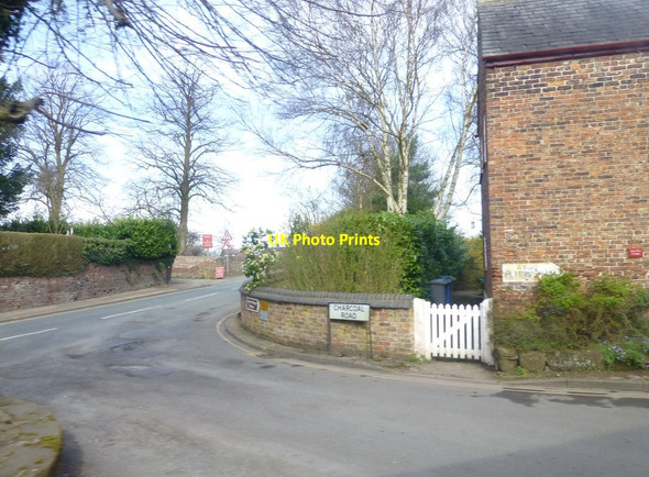 Photo 6"x4" Charcoal Road joins School Lane at Dunham Town Altrincham c2014