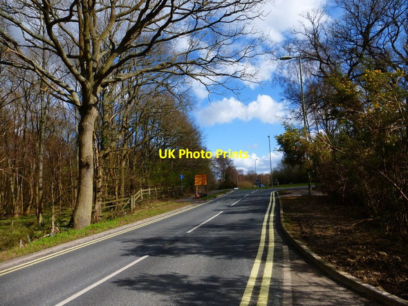 Photo 6"x4" Looking along Kennels Lane to the roundabout with Ively Road Southwood\/SU8455 c2014