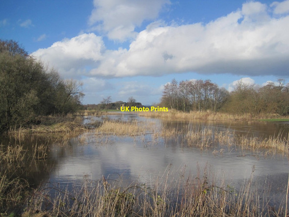 Photo 6"x4" Overflowing Lochar Water and Ruined Tower Bankend\/NY0268 c2014