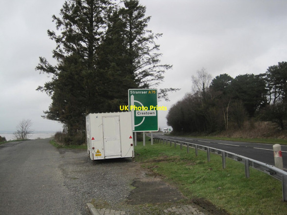 Photo 6"x4" Old and New A75 and Sign for Creetown Creetown c2014