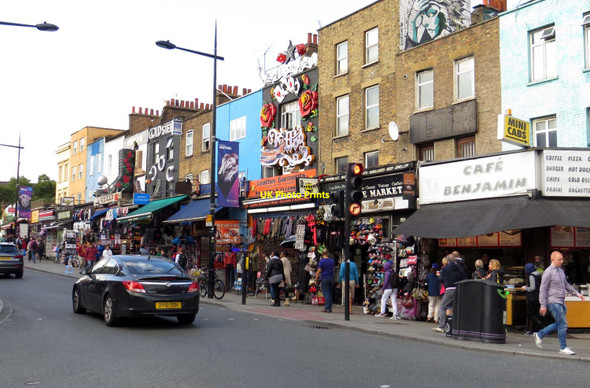 Photo 6"x4" Shops on Camden High Street Camden Town c2013