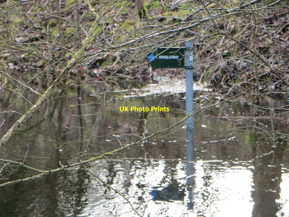Photo 6"x4" Sign in the water Chilton\/SU4885 c2014