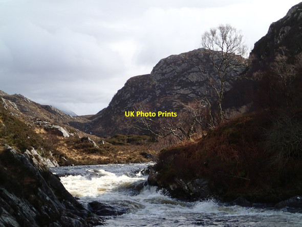 Photo 6"x4" River Laxford Druim na h- Aimhne c2014