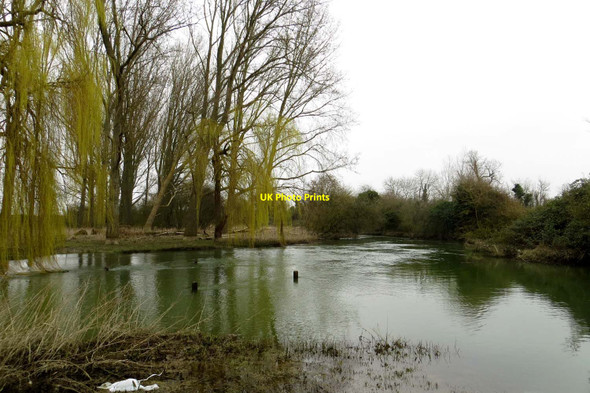 Photo 6"x4" Swollen ford over a backwater Chimney c2014