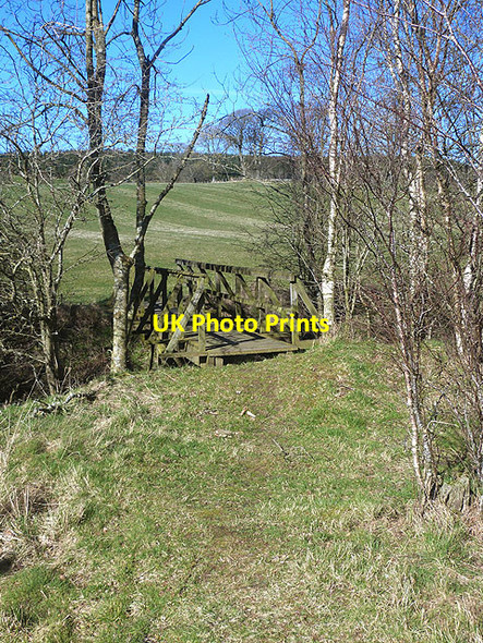 Photo 6"x4" Footbridge over the Hartwood Burn Selkirk c2014