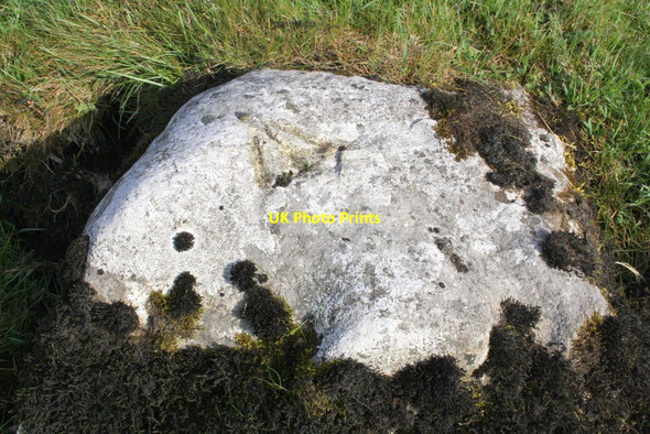 Photo 6"x4" Benchmarked boulder at Batty Green Ribble Head\/SD7779 c2012