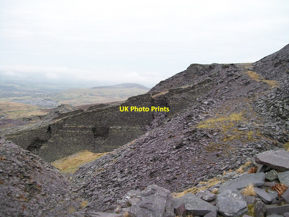 Photo 6"x4" The upper section of the A8 incline from the more recent lorry road Dinorwic c2011
