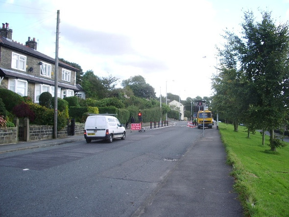 Photo 6"x4" Road works on Marsden Road, Burnley Brierfield c2008