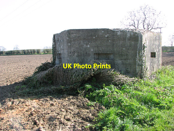 Photo 6"x4" WW2 pillbox beside Mill Lane Weybread c2014