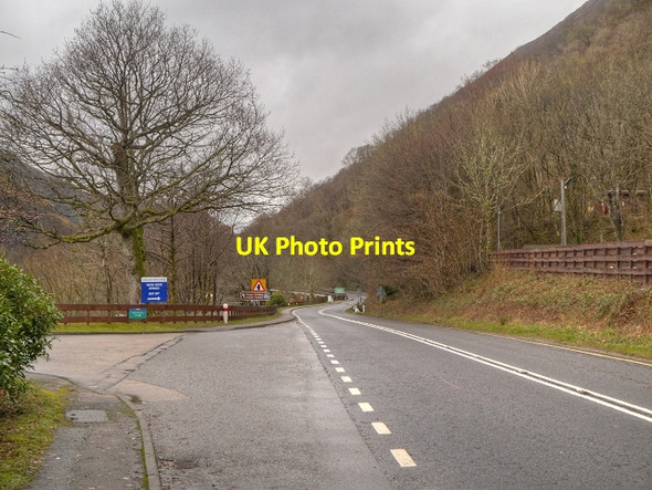 Photo 6"x4" A85 Passing the Falls of Cruachan Ardanaiseig c2014