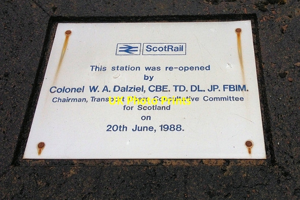 Photo 6"x4" Information Plaque, Falls of Cruachan Halt Ardanaiseig c2014