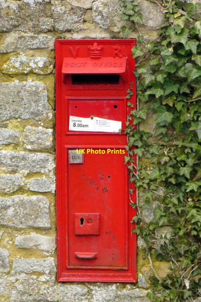 Photo 6"x4" Victorian postbox in Hardwick Hardwick\/SP3806 c2014