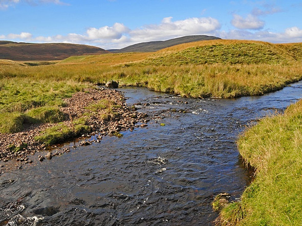 Photo 6"x4" Confluence of the Corriebeagh Burn Culloch c2008