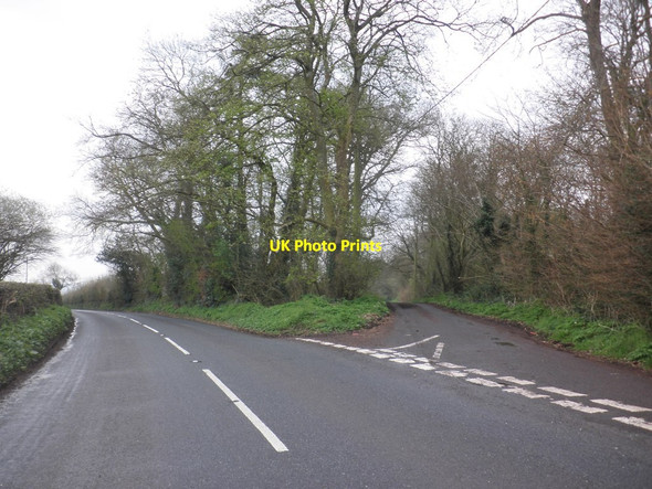 Photo 6"x4" Junction on the B3224 Ash Priors c2014
