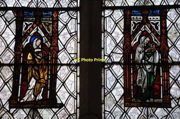 Photo 6"x4" Stained glass window, Bredon church Bredon c2014