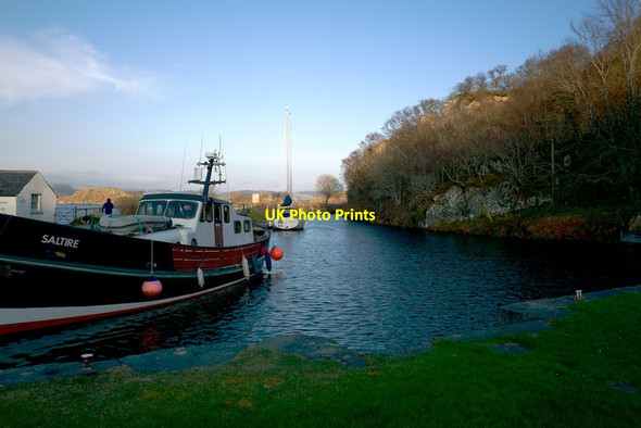 Photo 6"x4" Evening at Crinan Canal close by Basin lock Crinan c2014