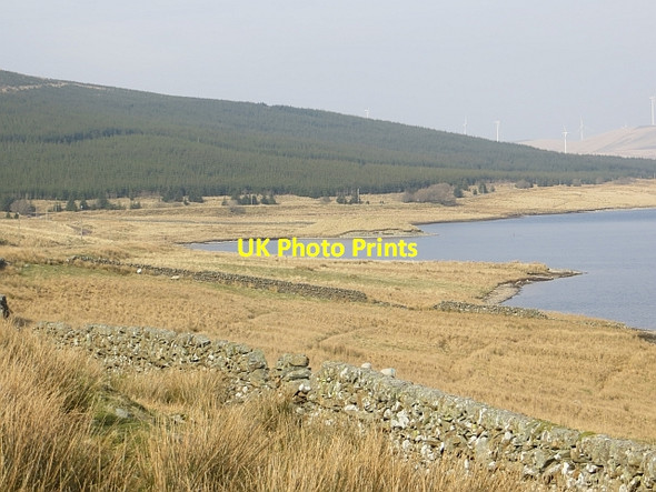 Photo 6"x4" Shore of  Daer Reservoir Kirkhope Cleuch c2014