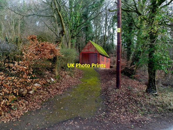 Photo 6"x4" Brick garage in the woods, Doward Little Doward c2012