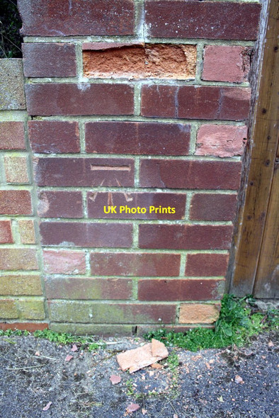 Photo 6"x4" Benchmark on wall pier of #3 Hewett Avenue Reading c2014