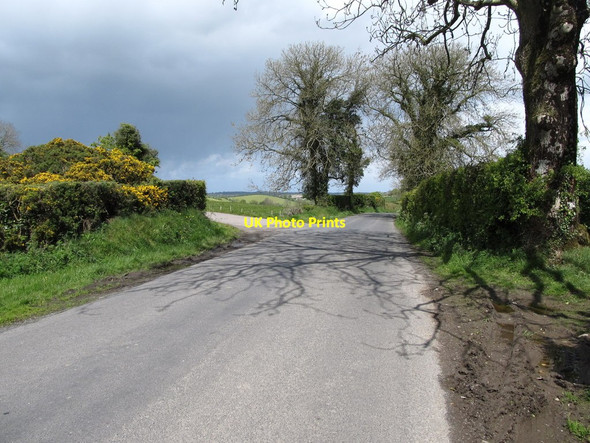 Photo 6"x4" Junction with a farm lane on the Drumnahunshin Road Kingsmills c2012