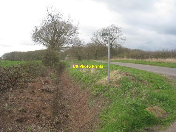 Photo 6"x4" Footpath sign and cleaned out dike Ossington c2014