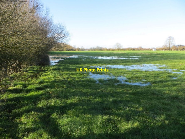 Photo 6"x4" Flooding in the Meadow Wallingford c2014