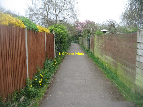 Photo 6"x4" Path between the houses East Oakley c2014