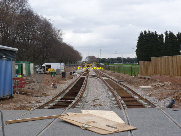 Photo 6"x4" Tram tracks alongside University Boulevard Beeston\/SK5236 c2014