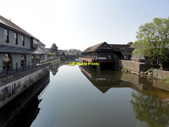 Photo 6"x4" The Western Cleddau at the Centre of Haverfordwest Haverfordwest\/Hwlffordd c2013