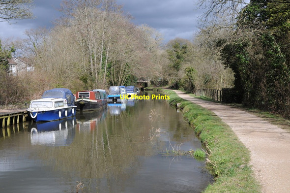 Photo 6"x4" Boats moored on a canal Pontypool\/Pont-y-pwl c2013