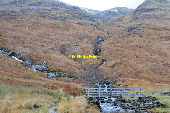 Photo 6"x4" Footbridge near the ruin at Steall Steall c2013