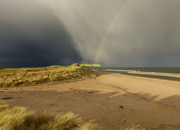 Photo 6"x4" Storm brewing over Druridge Bay Hadston c2013