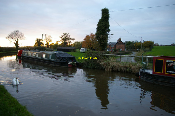 Photo 6"x4" Frith Lane and the Llangollen Canal, west of Wrenbury Pinsley Green c2013