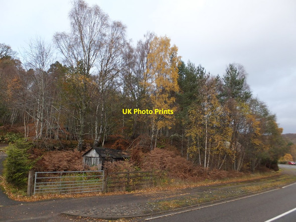 Photo 6"x4" Old garage, Mossford Cottages Lochluichart c2013