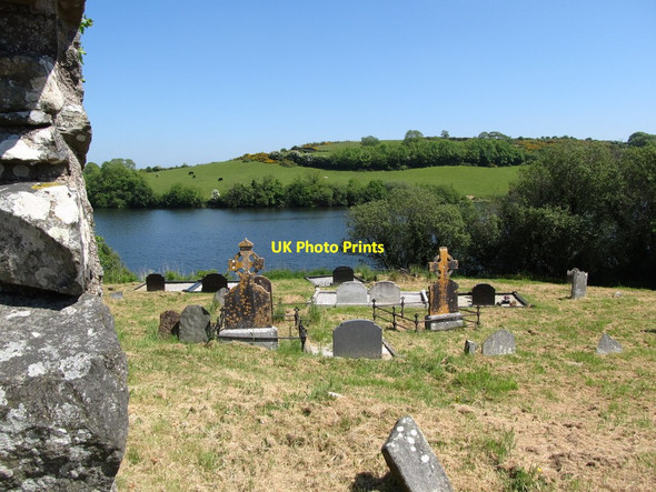 Photo 6"x4" Graves overlooking Loughinisland Lake Loughinisland c2013